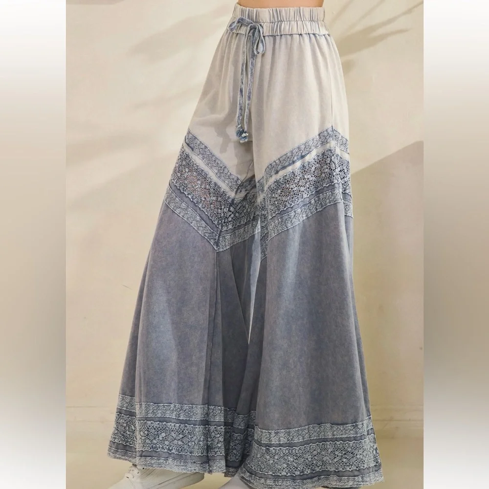 Last One! 🎁 43 💕 Oli & Hali Blue Wide Leg Pants - Picture 3 of 11